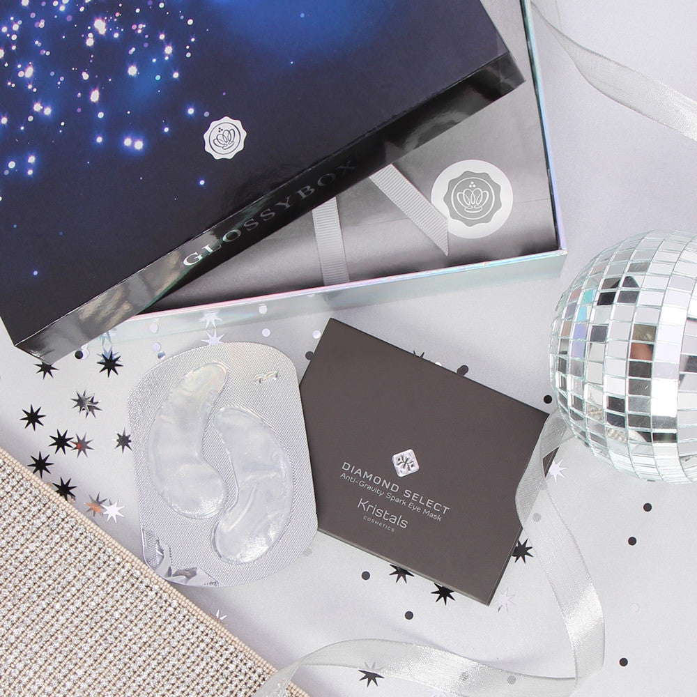 Glossybox Includes Kristals Diamond Eye Mask in December box