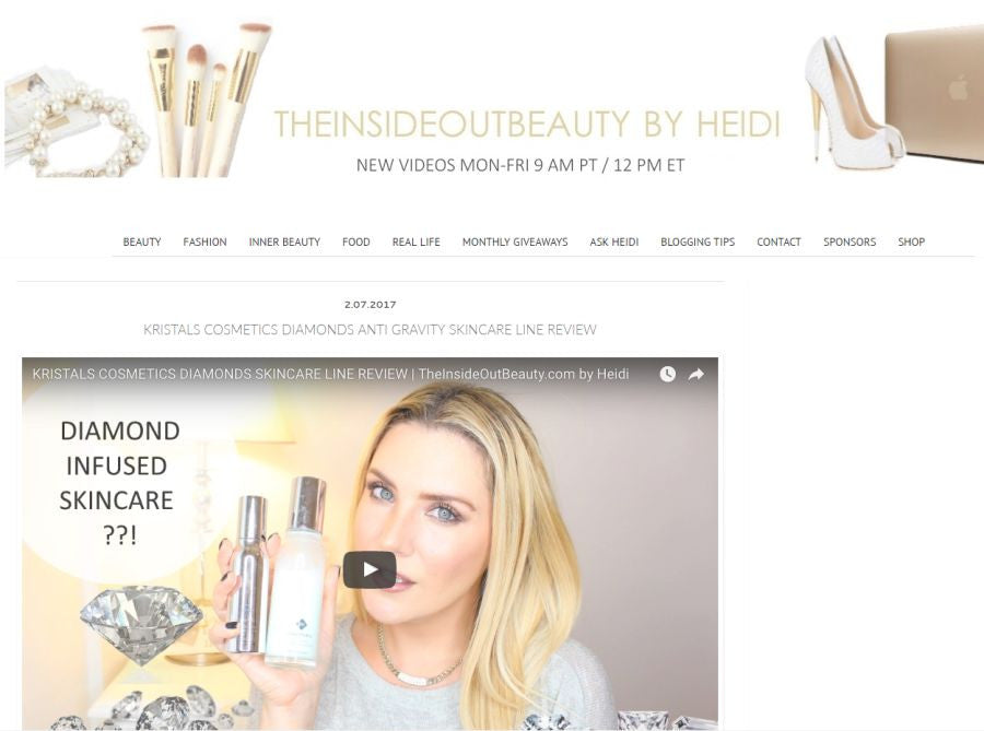 Kristals Cosmetics Diamonds Line Review from TheInsideOutBeauty