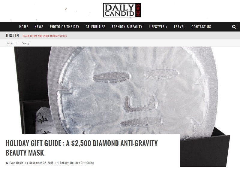 Diamond Anti-Gravity Beauty Mask by Kristals Featured in Daily Candid News