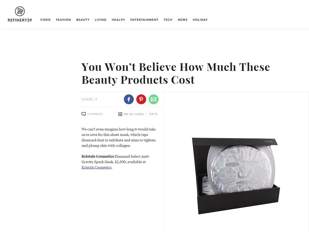 Kristals Cosmetics Featured in Refinery29