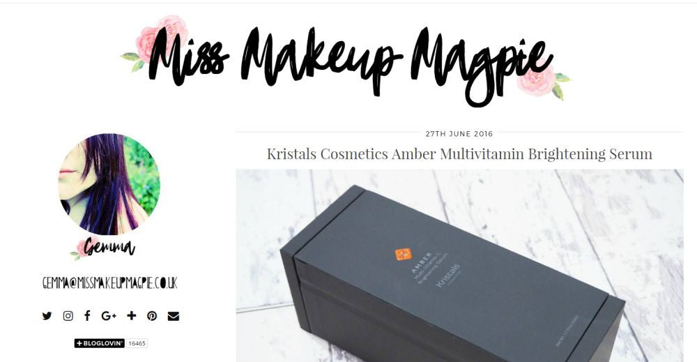 Miss Makeup Magpie Reviews Kristals Cosmetics Amber Serum
